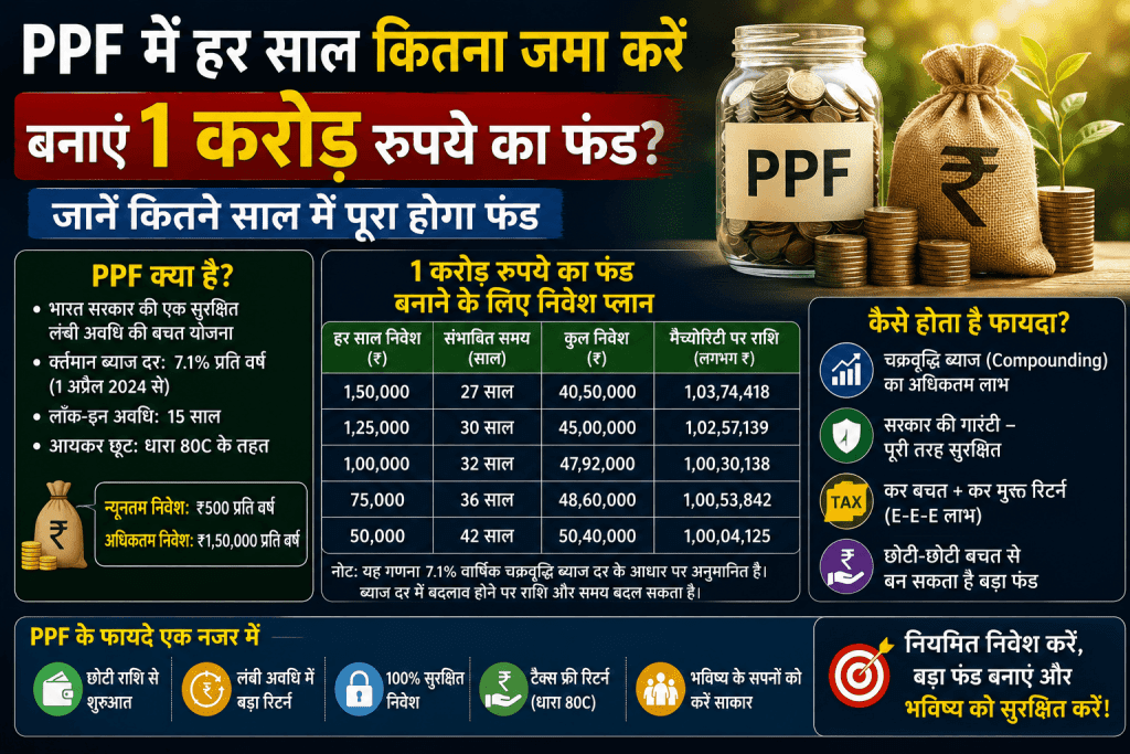 PPF में हर साल कितना जमा करें