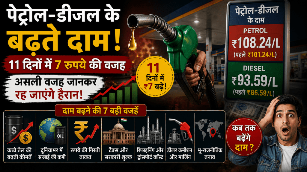 पेट्रोल–डीजल के बढ़ते दाम