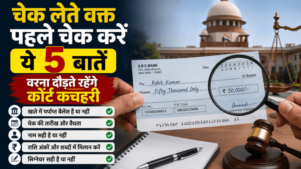 Check 5 Things Before Accepting Cheque